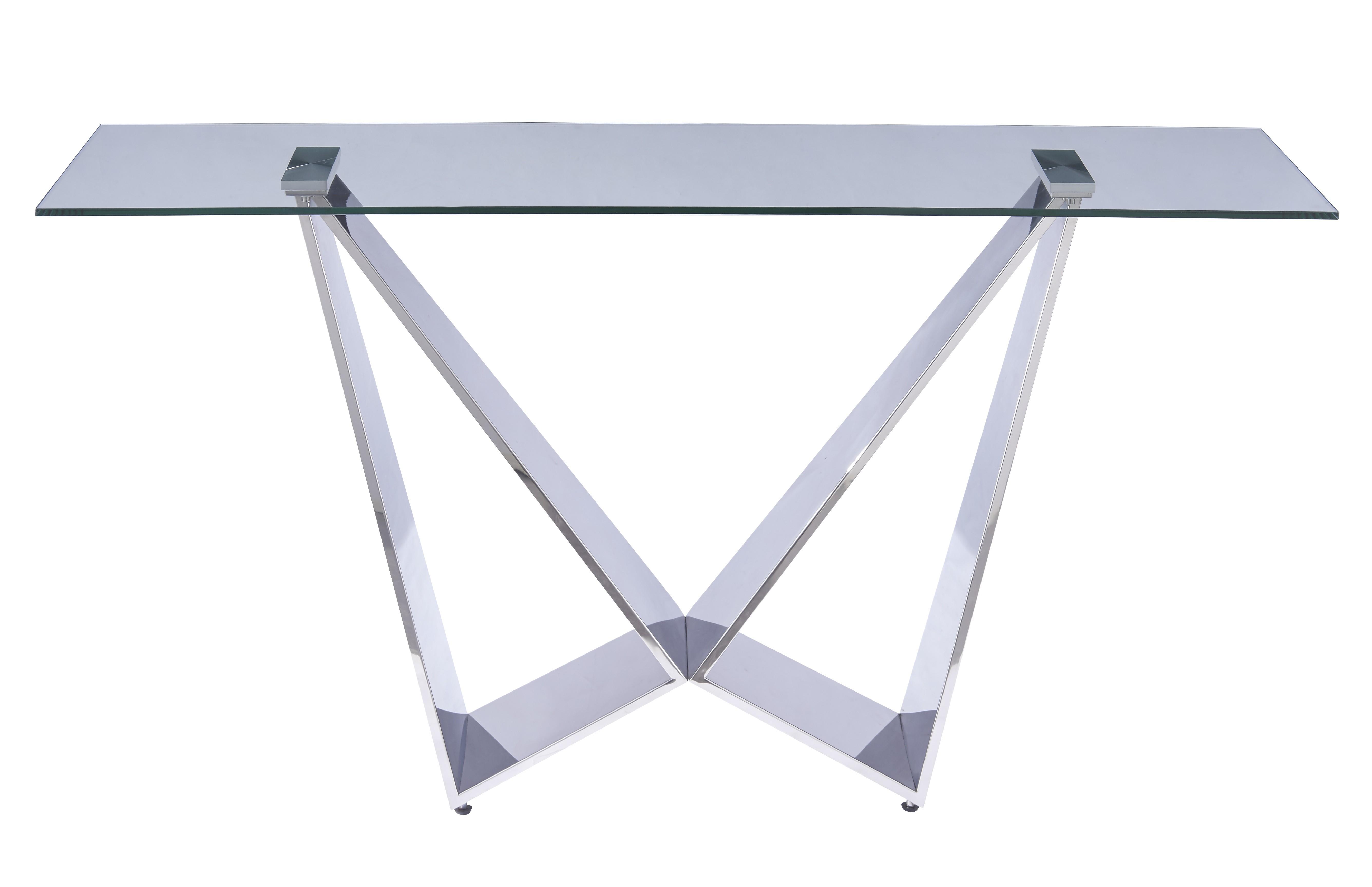 

    
Transparent Tempered Glass Top Console Table by J&M Furniture Harmony

