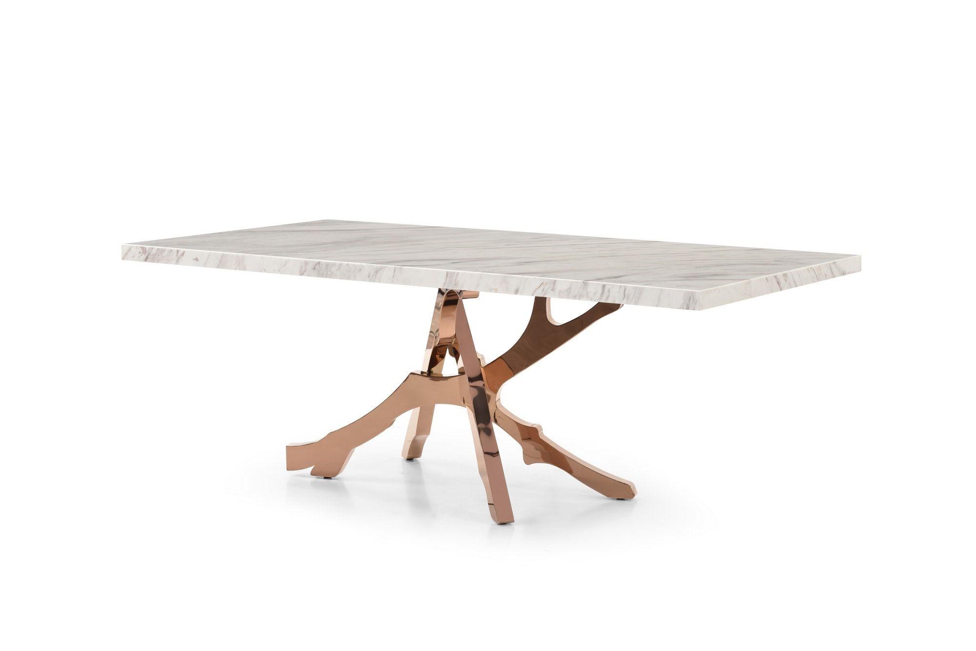 

    
Tree Branch White Marble Dining Table + 6 Chairs + Buffet by VIG Modrest Legend
