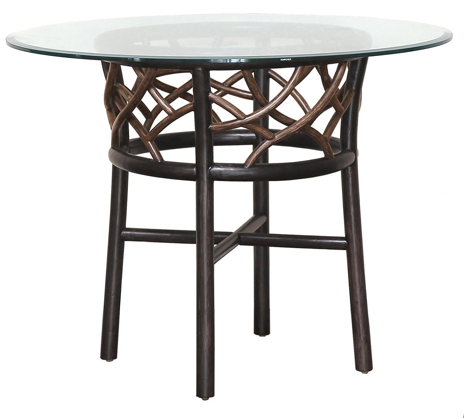 

    
Trinidad Dining Table w/glass PJS-1401-BLK-B Z-930-9069 Panama Jack
