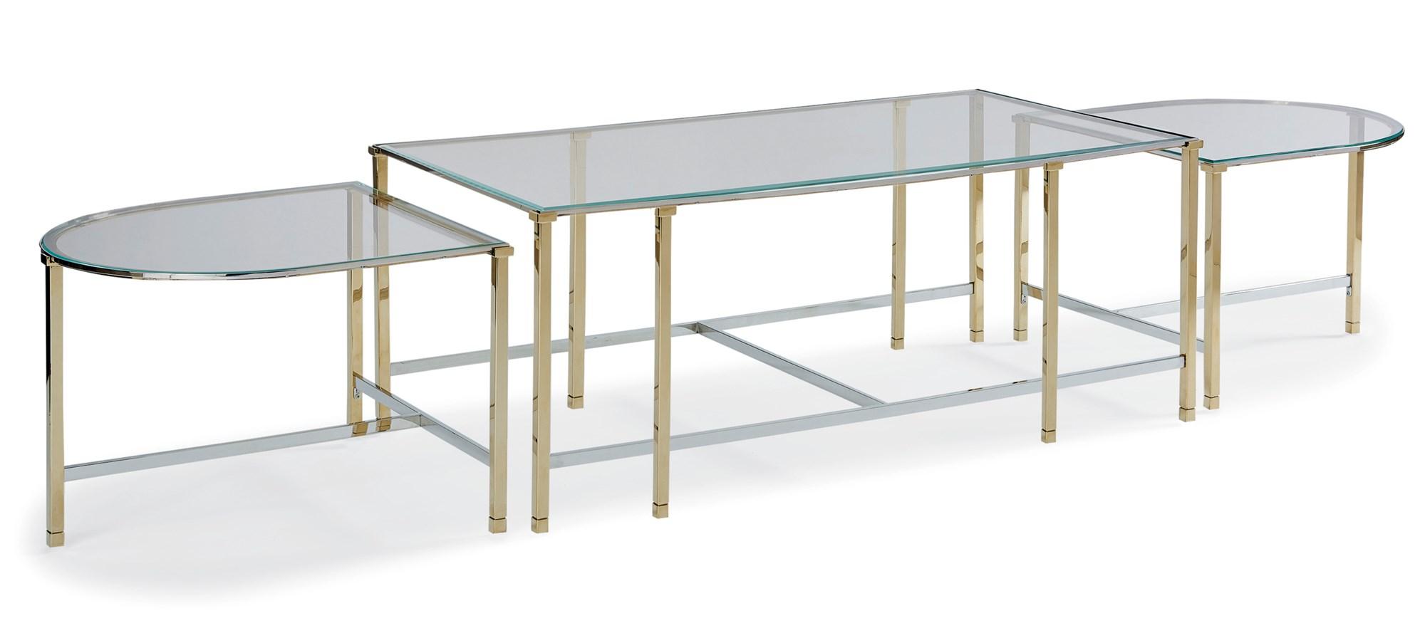 

    
Trio Of Nesting Tables Gold Bullion Frame SO HAPPY TOGETHER by Caracole
