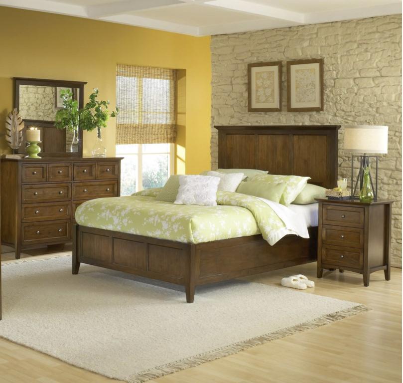 Contemporary Panel Bedroom Set PARAGON 4N35L7-2NDM-5PC in Truffle 