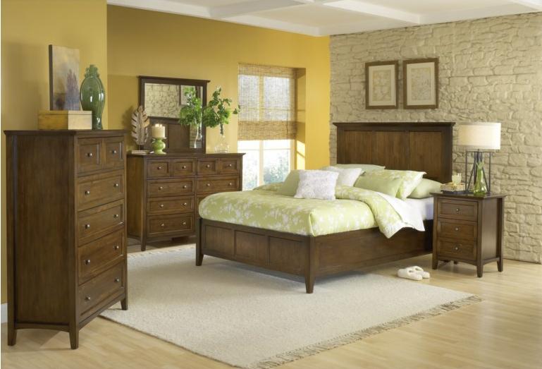 Contemporary Panel Bedroom Set PARAGON 4N35L5-NDMC-5PC in Truffle 