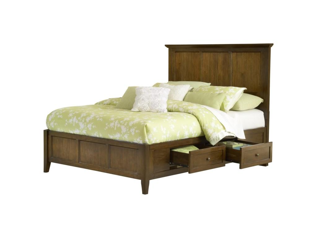 Contemporary Storage Bed PARAGON STORAGE 4N35D5 in Truffle 
