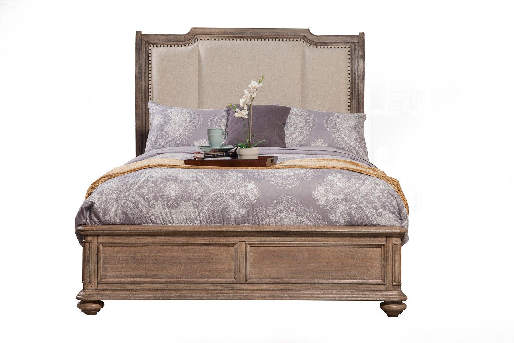 

    
Truffle King Upholstered Sleigh Bed MELBOURNE ALPINE Traditional Modern
