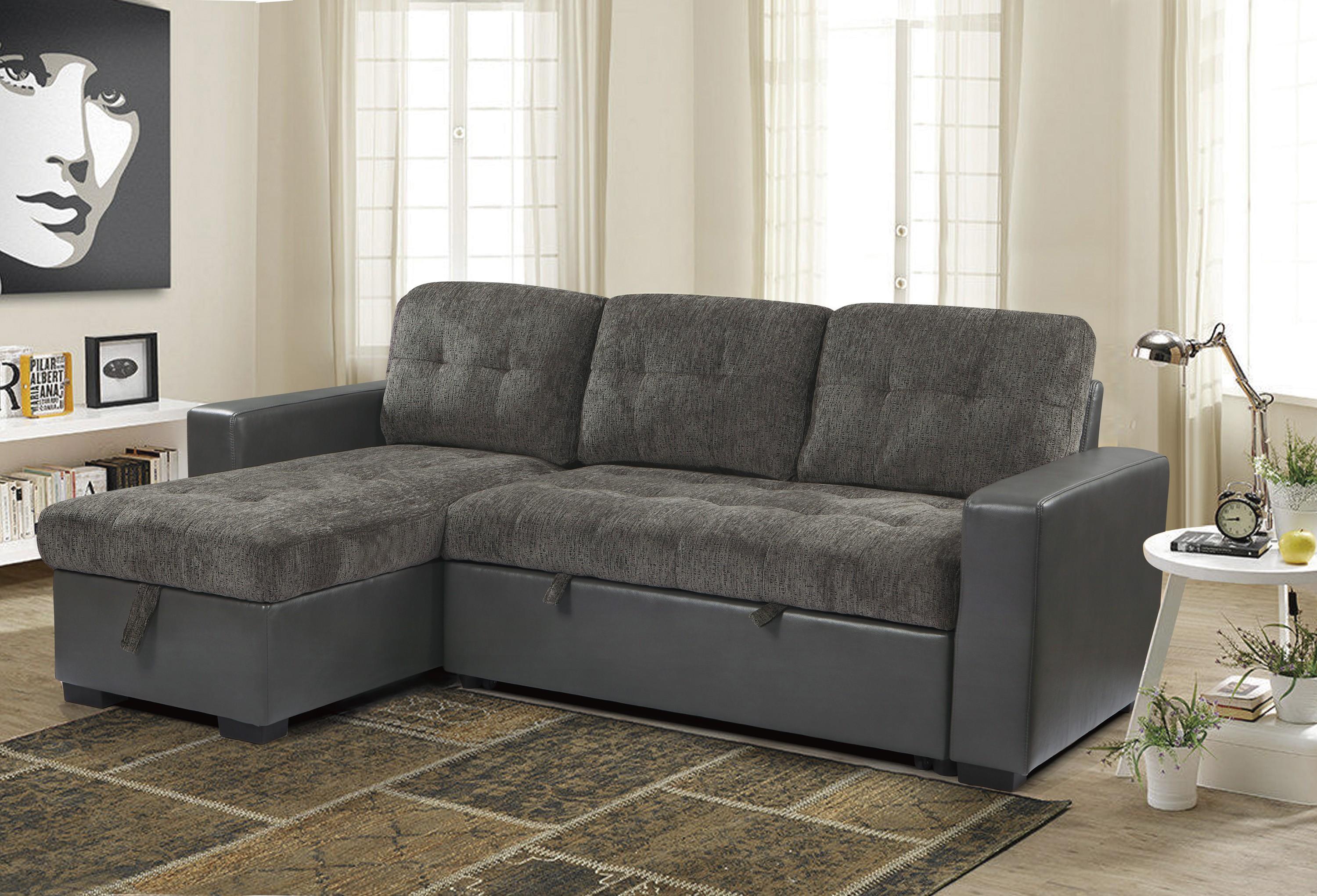 

    
 Order  TTraditional Gray Chenille 2-Piece Sectional Homelegance 9540GY*SC Swallowtail
