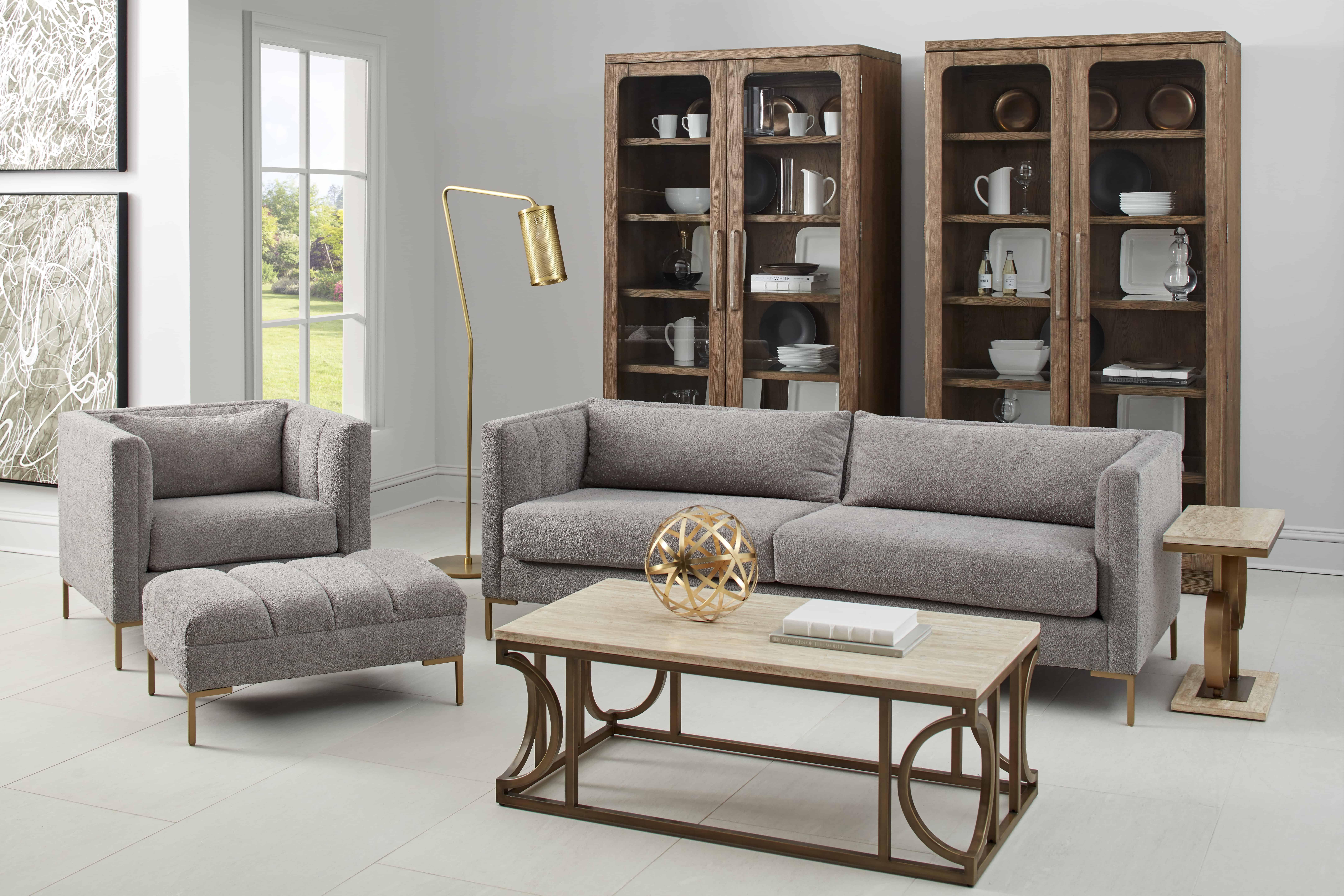 Contemporary, Modern Sofa Set 772501-5026F3 Set 772501-5026F3-Set-3 in Pewter Fabric