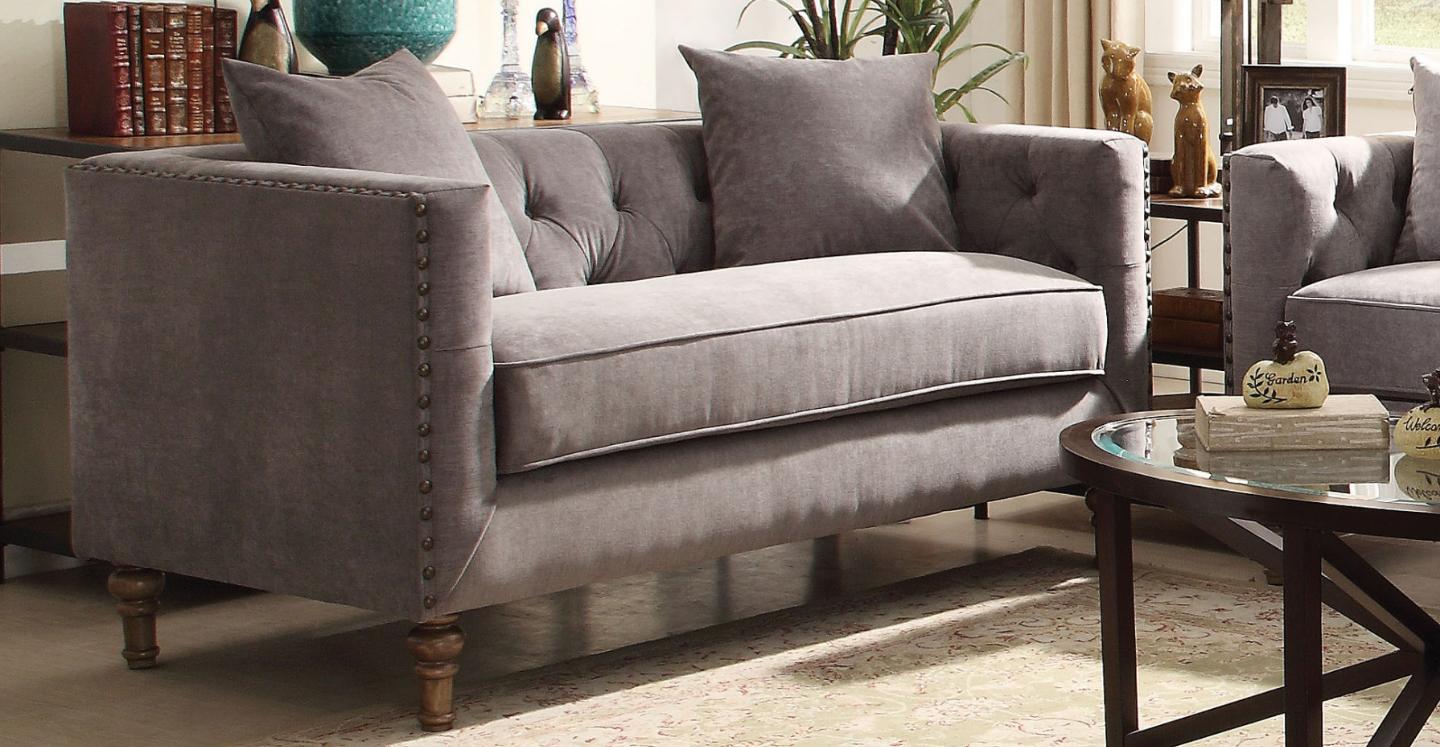 

        
Acme Furniture Sidonia Loveseat Gray Fabric 0840412050060
