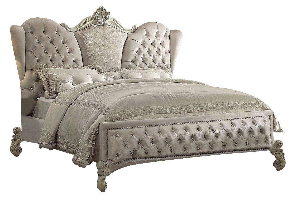 

    
Tundra Ivory Upholstered Sleigh Platform Bed Queen
