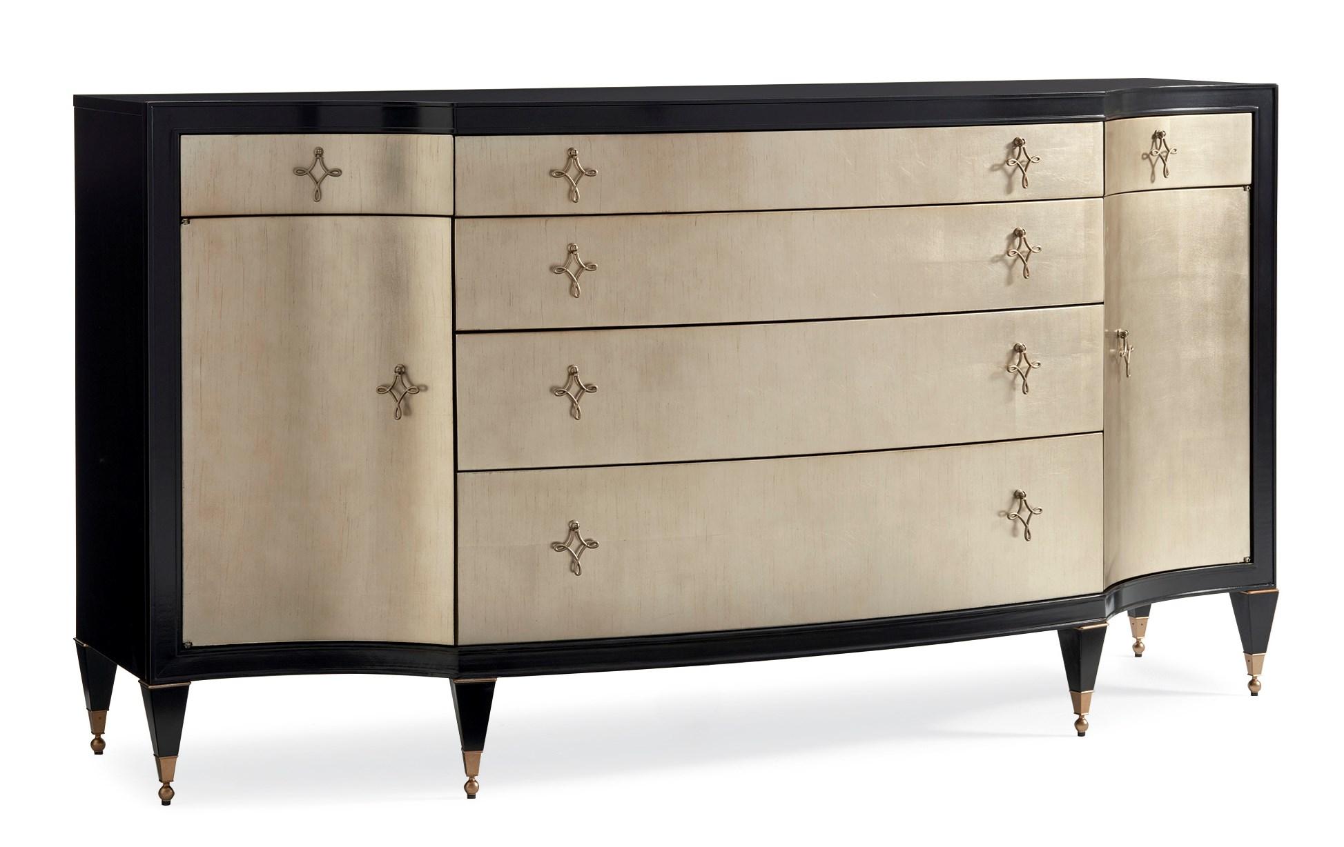 

        
Caracole OPPOSITES ATTRACT / ICE BREAKER Dresser and Chair Black Finish/Gold/Beige Fabric 662896009569
