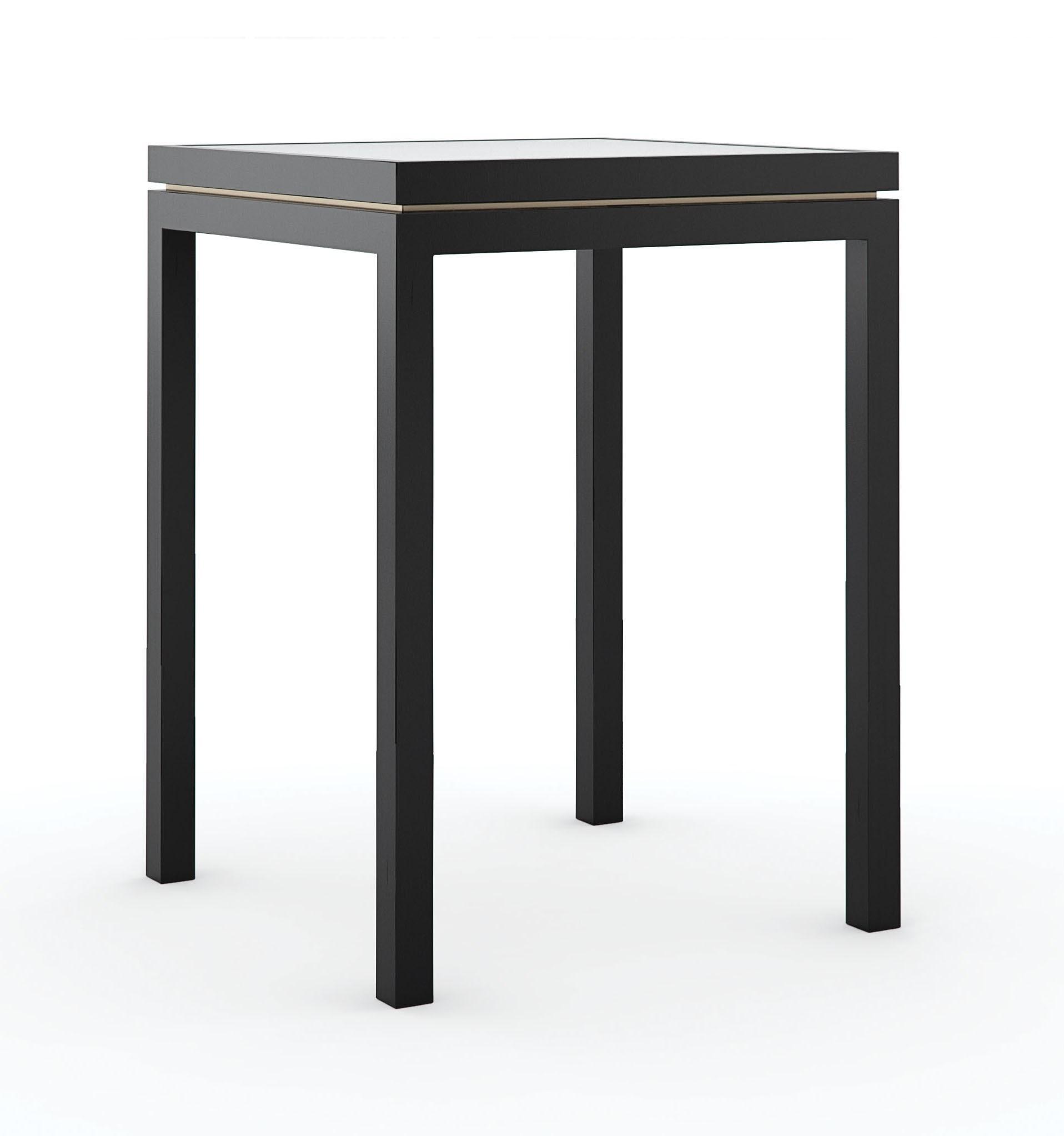 Contemporary End Table THE SANDBOX CLA-020-425 in Gold, Black 
