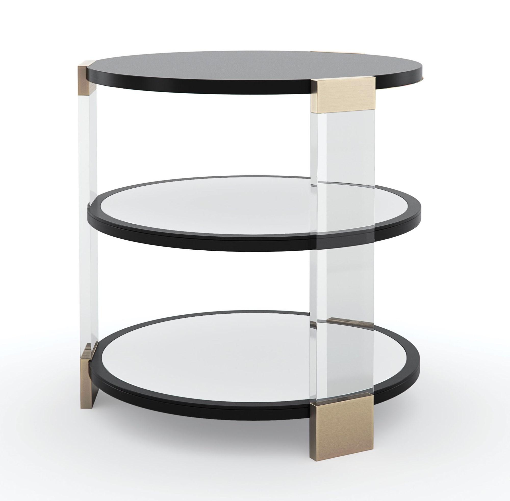 Contemporary End Table GO AROUND IT CLA-020-413 in Gold, Black 