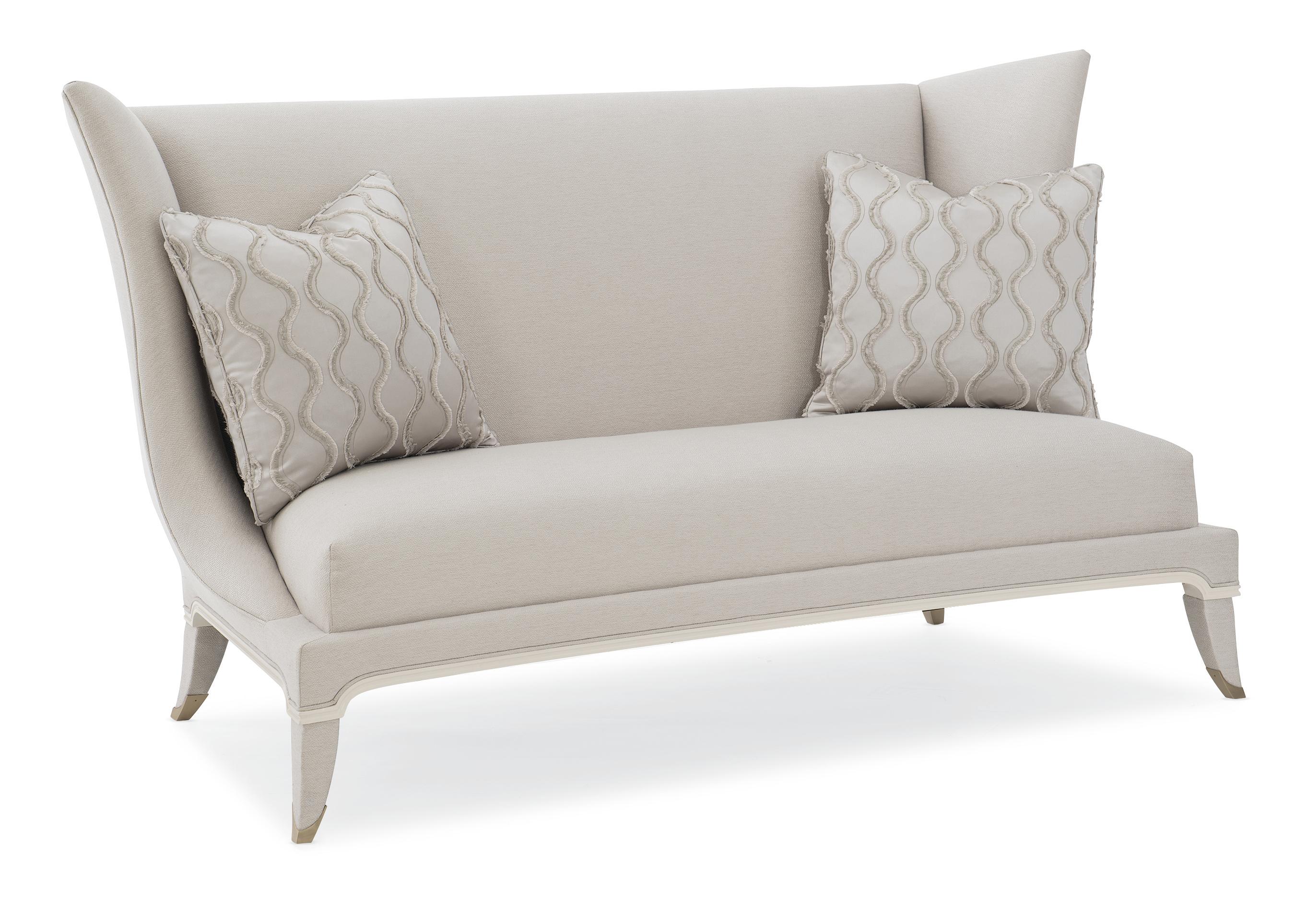

    
Twilight Grey Cover Traditional  Loveseat Double Date by Caracole
