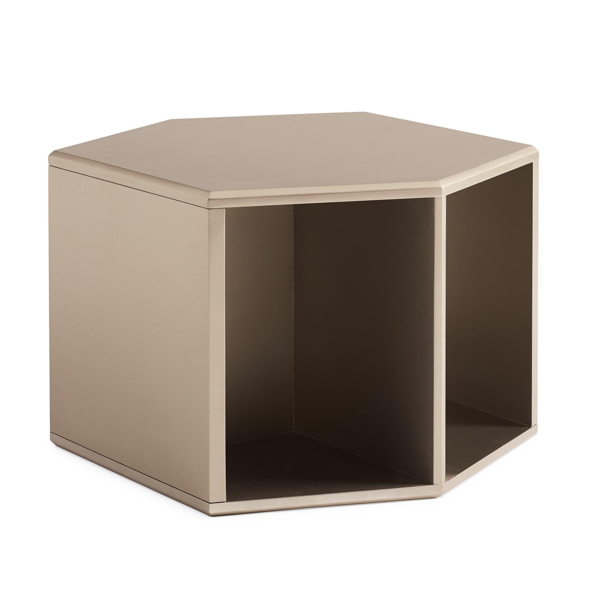 Contemporary End Table REMIX HEXAGON END/COCKTAIL 1 M111-019-415 in Silver 