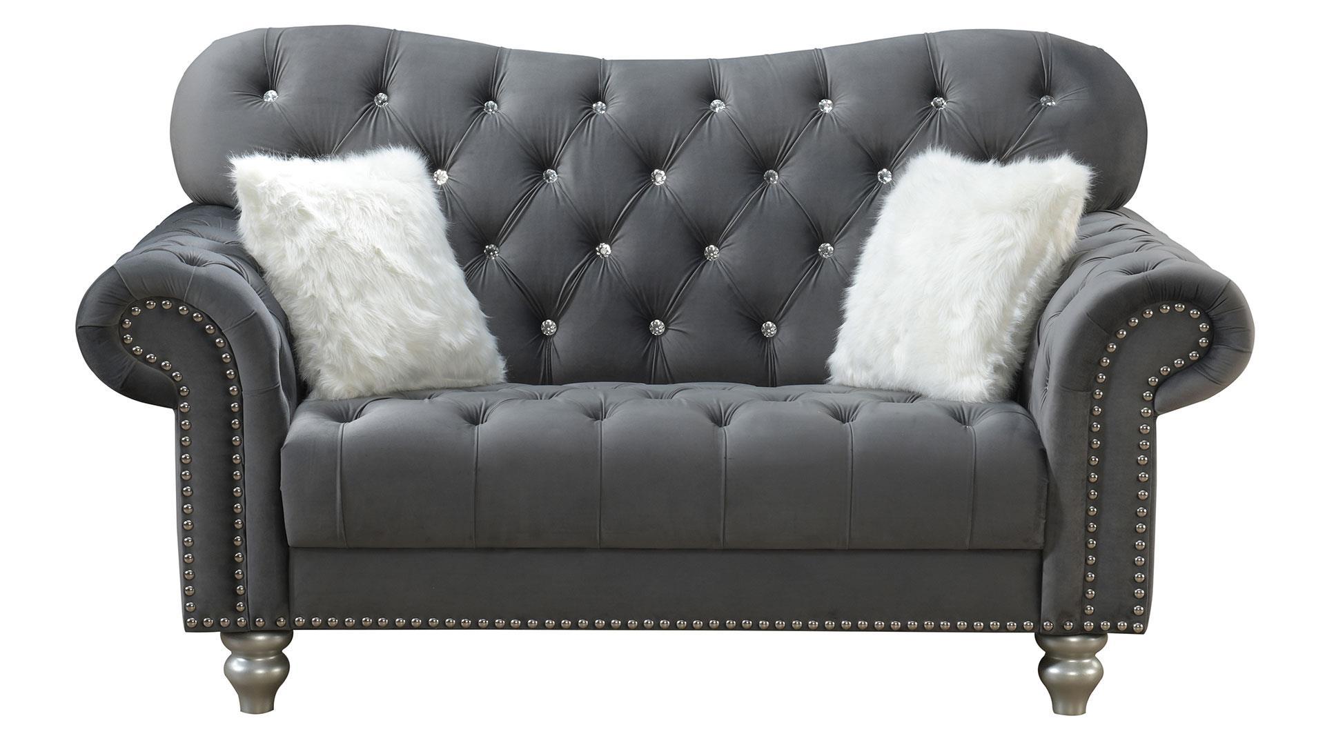

    
Global Furniture USA U4422 Sofa and Loveseat Set Gray U4422-GREY VELVET-S/LS
