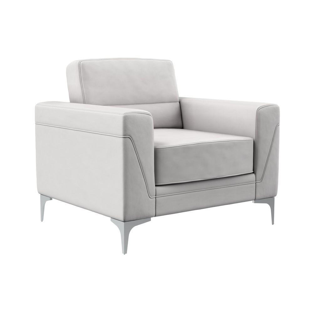 

    
U6109 Light Grey PVC Contemporary Design Armchair Global USA
