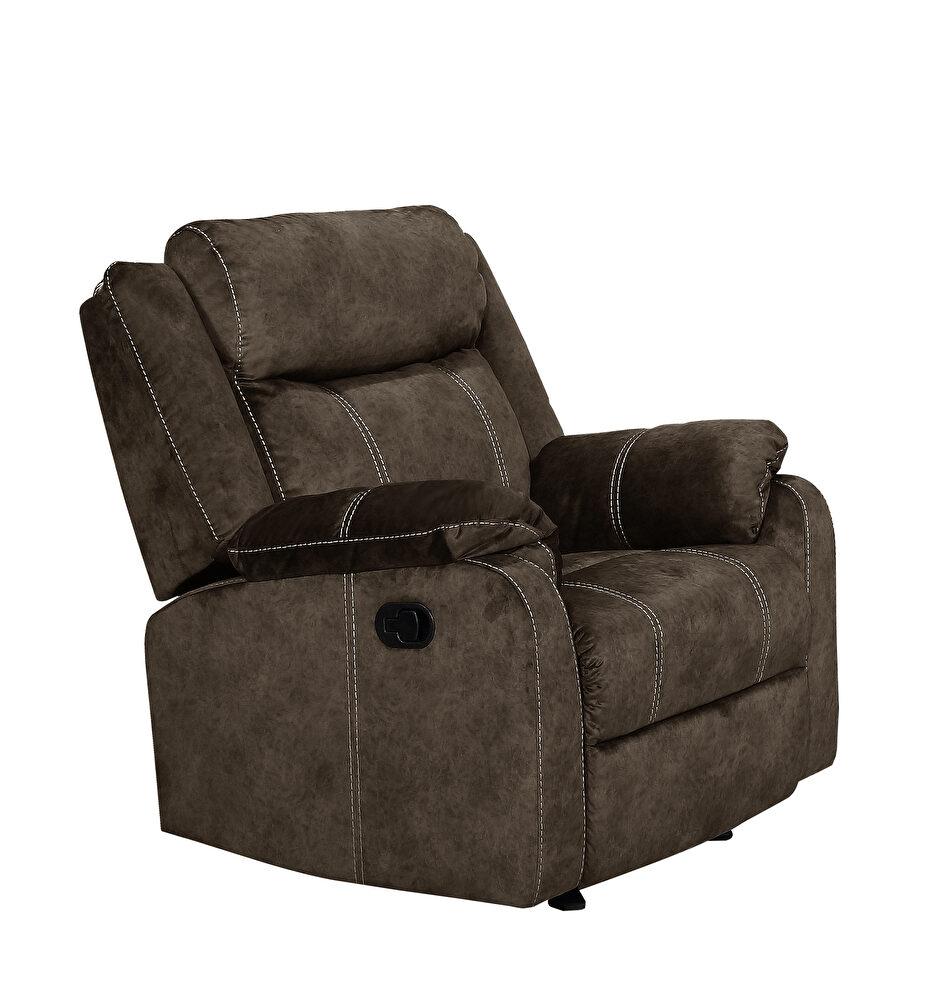Global Furniture USA U7303 DOMINO COFFEE Glider recliner