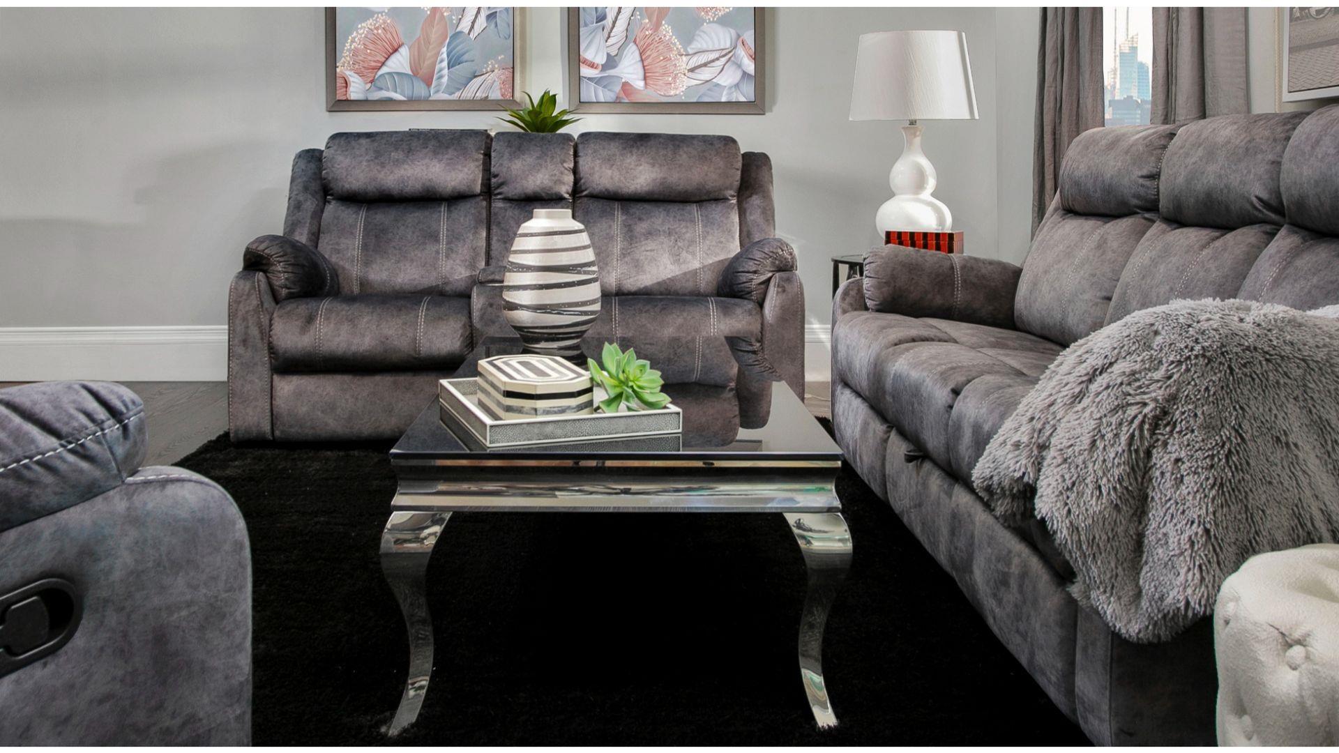 

                    
Global Furniture USA U7303 DOMINO GRANITE Reclining Sofa Gray Microfiber Purchase 
