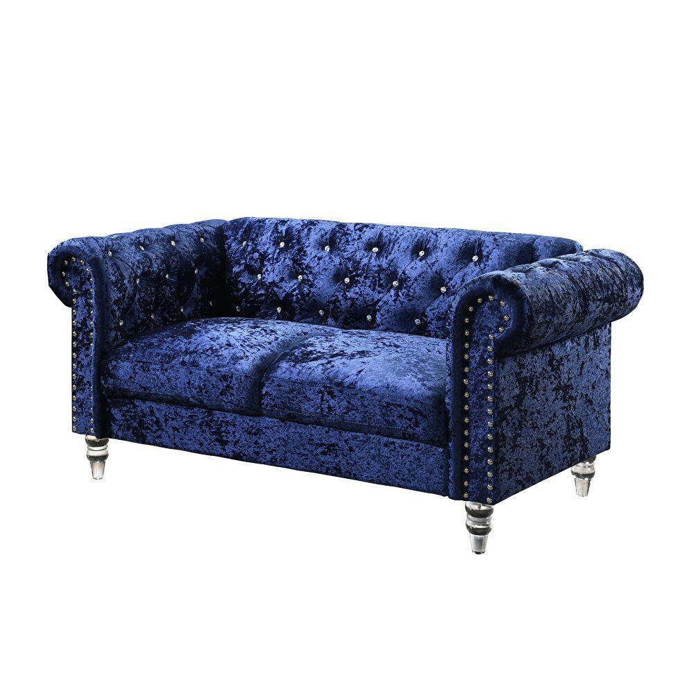 

    
Global Furniture USA U9550 Sofa Loveseat and Chair Set Blue U9550-BLUE VELVET-S/LS/CH
