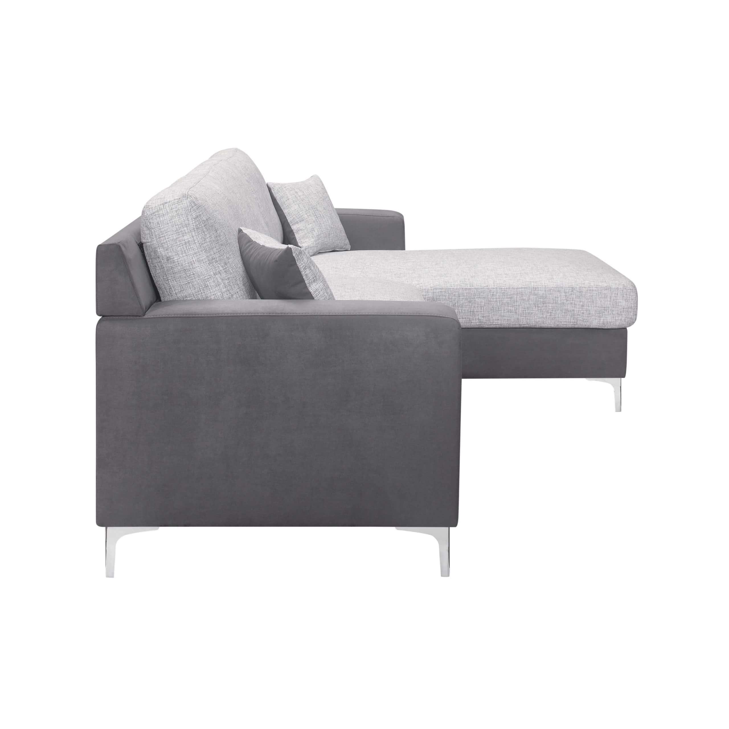 

    
U967-GREY/DRK GREY-SECTIONAL Global Furniture USA Sectional Sofa
