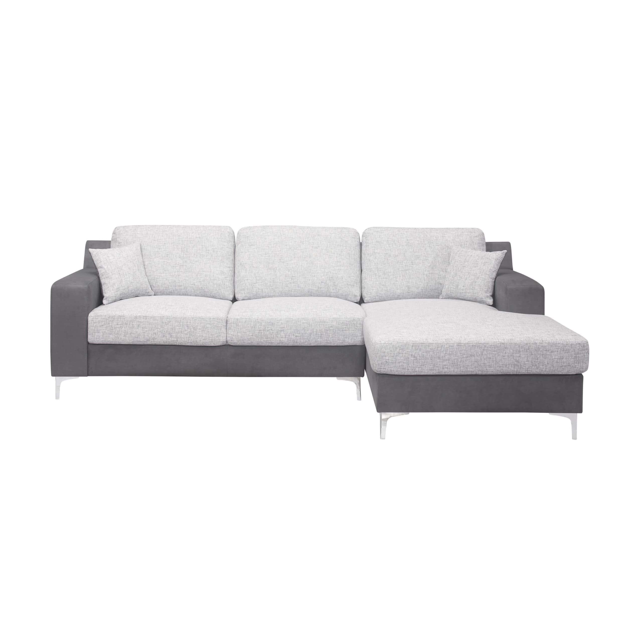

    
U967 Contemporary  Light Gray/Dark Gray Sectional Sofa Global USA
