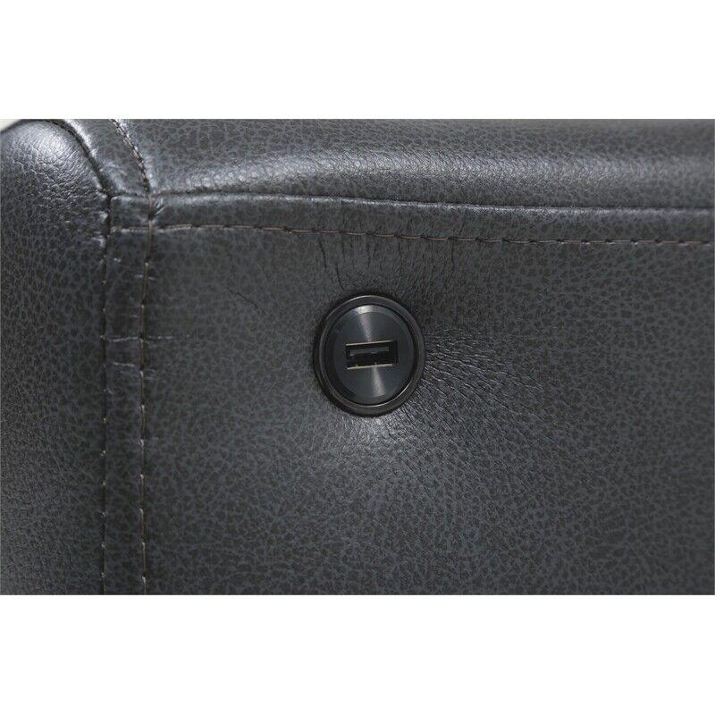 

    
 Shop  U98 Glam Design Charcoal Leather Gel Sofa Set 3Pcs w/ LED Global USA
