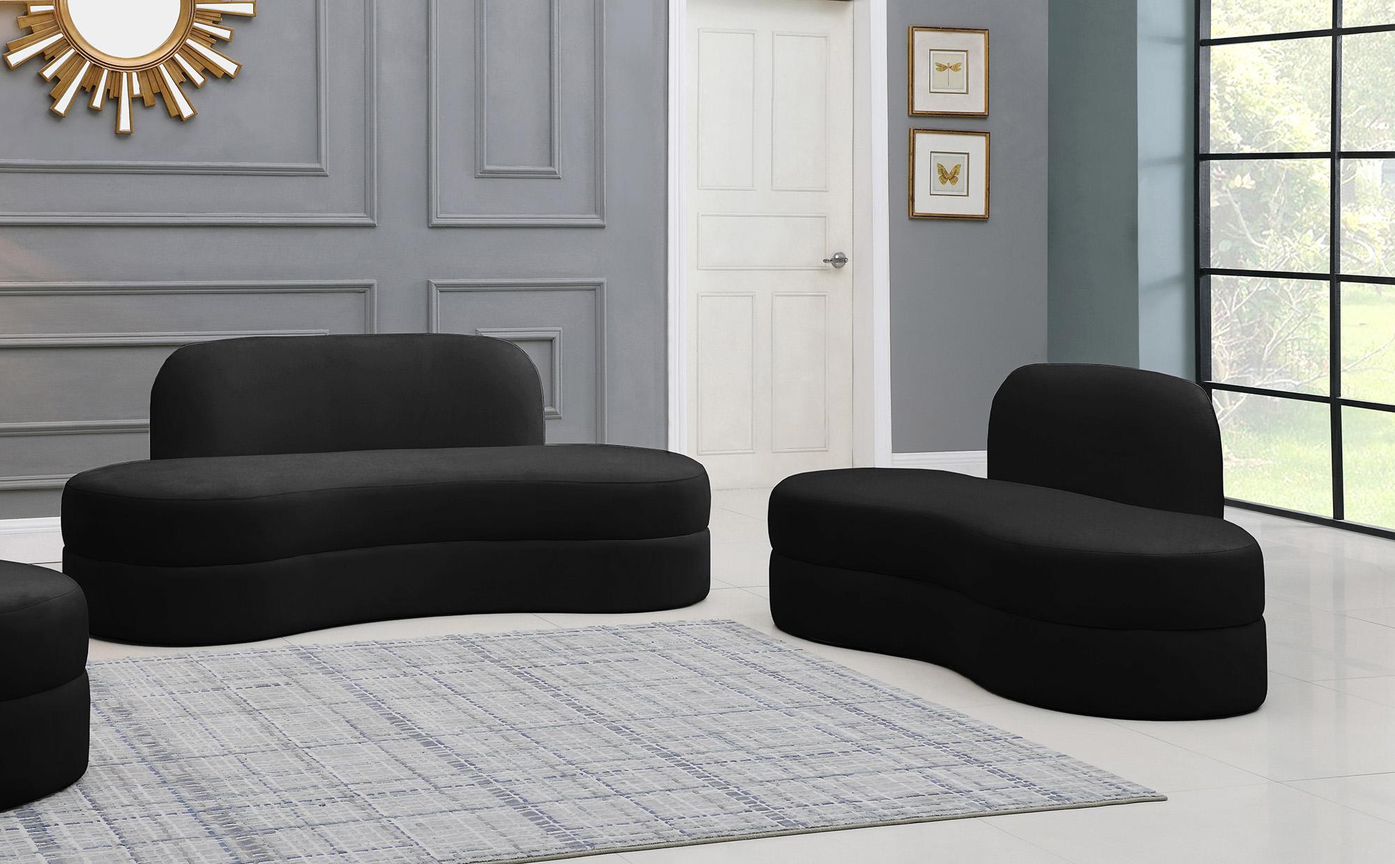 

    
 Photo  Ultra Vogue Black Velvet Lounge Sofa Set 2Pcs MITZY 606Black-S Meridian Modern
