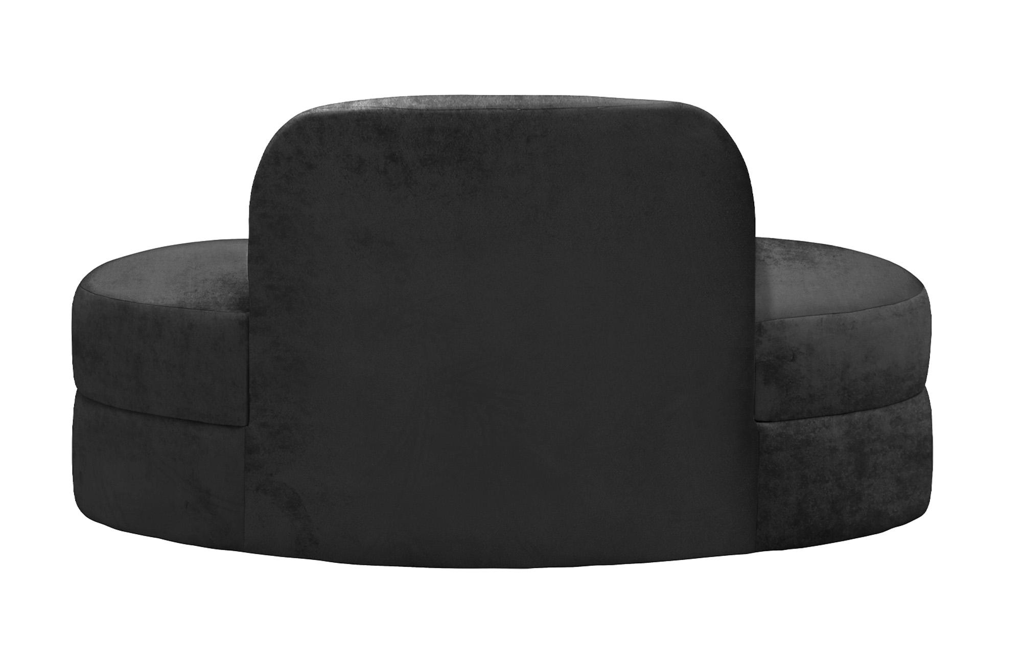 

    
 Shop  Ultra Vogue Black Velvet Lounge Sofa Set 3Pcs MITZY 606Black-S Meridian Modern
