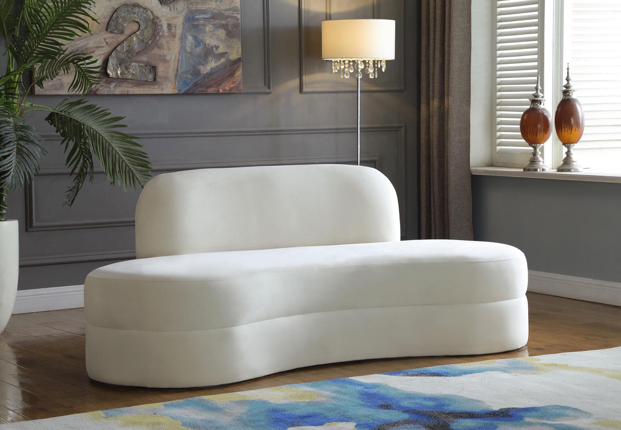 

    
 Order  Ultra Vogue Cream Velvet Lounge Sofa Set 2Pcs MITZY 606Cream-S Meridian Modern
