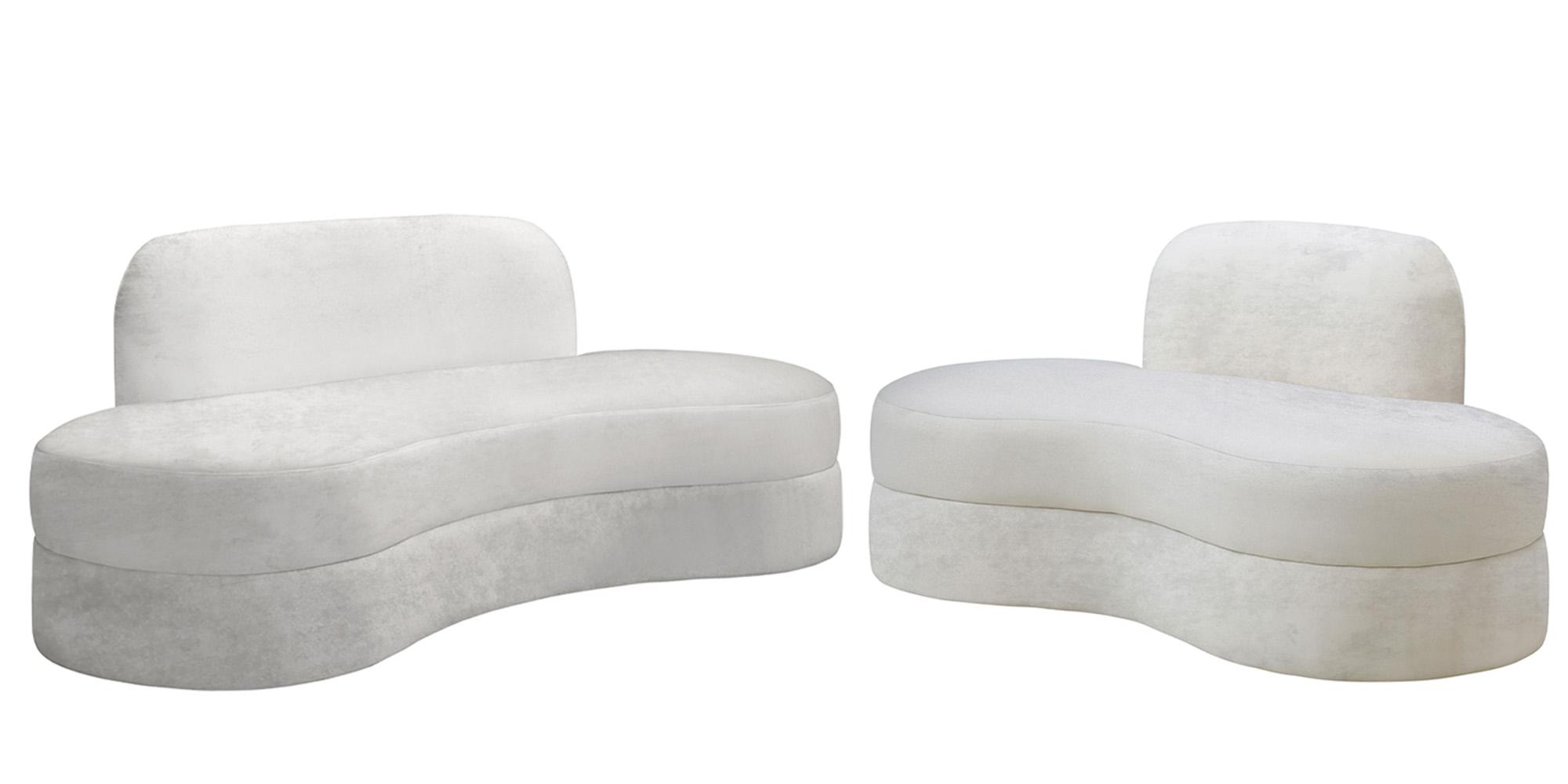 

    
Ultra Vogue Cream Velvet Lounge Sofa Set 2Pcs MITZY 606Cream-S Meridian Modern
