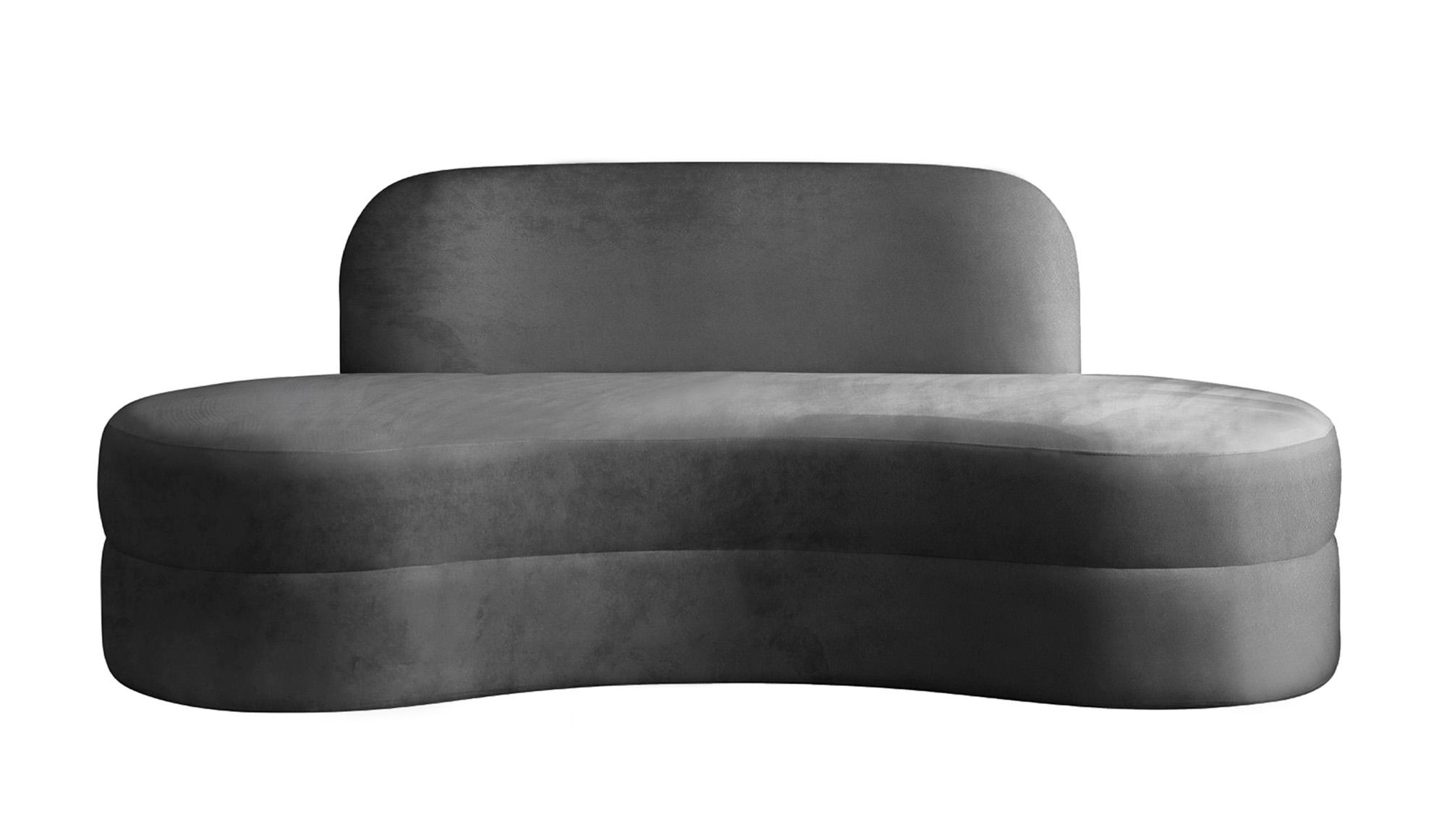 

    
Ultra Vogue Grey Velvet Lounge Sofa MITZY 606Grey-S Meridian Contemporary
