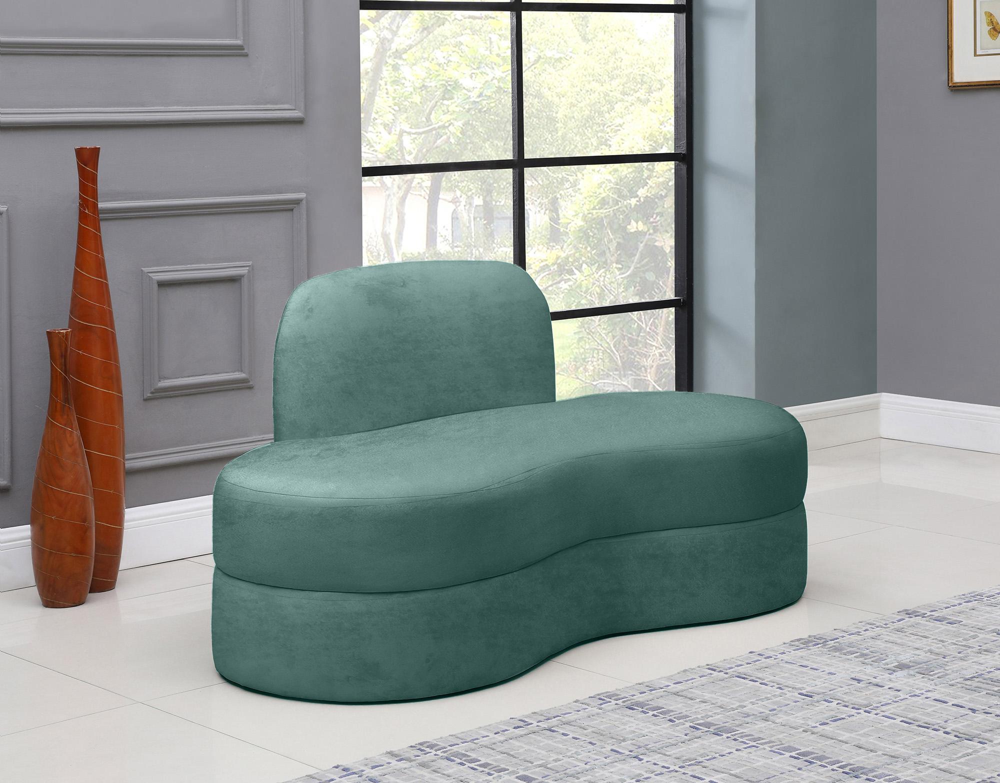 

    
 Shop  Ultra Vogue Mint Velvet Lounge Sofa Set 2Pcs MITZY 606Mint-S Meridian Modern
