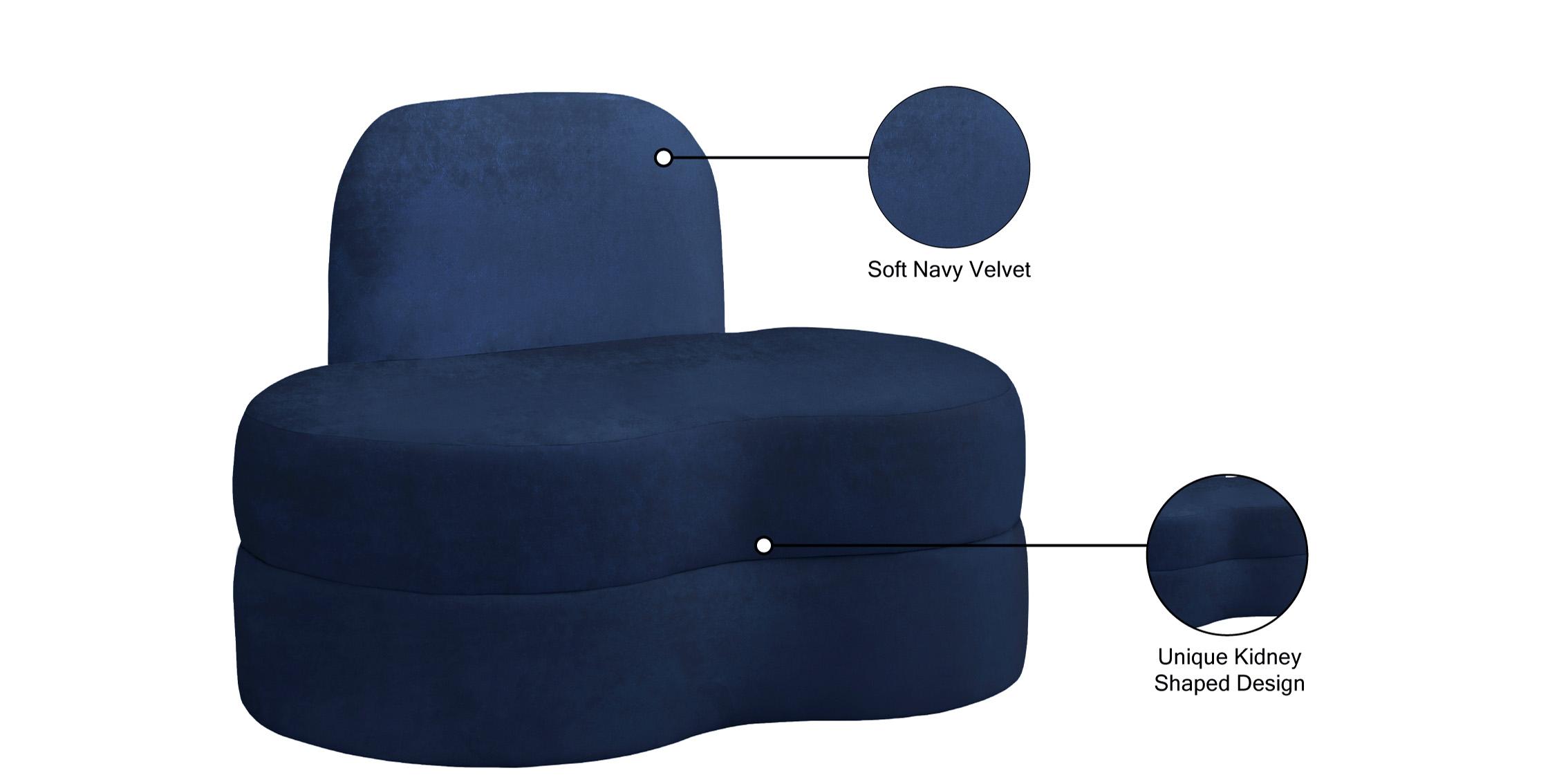 

    
 Shop  Ultra Vogue Navy Velvet Lounge Chair MITZY 606Navy-C Meridian Contemporary
