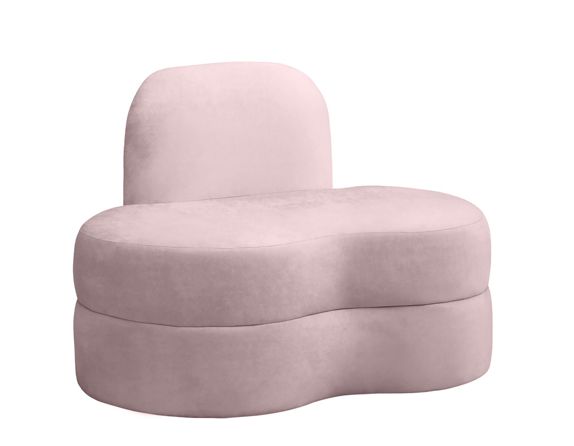 Contemporary Accent Chair MITZY 606Pink-C 606Pink-C in Pink Velvet