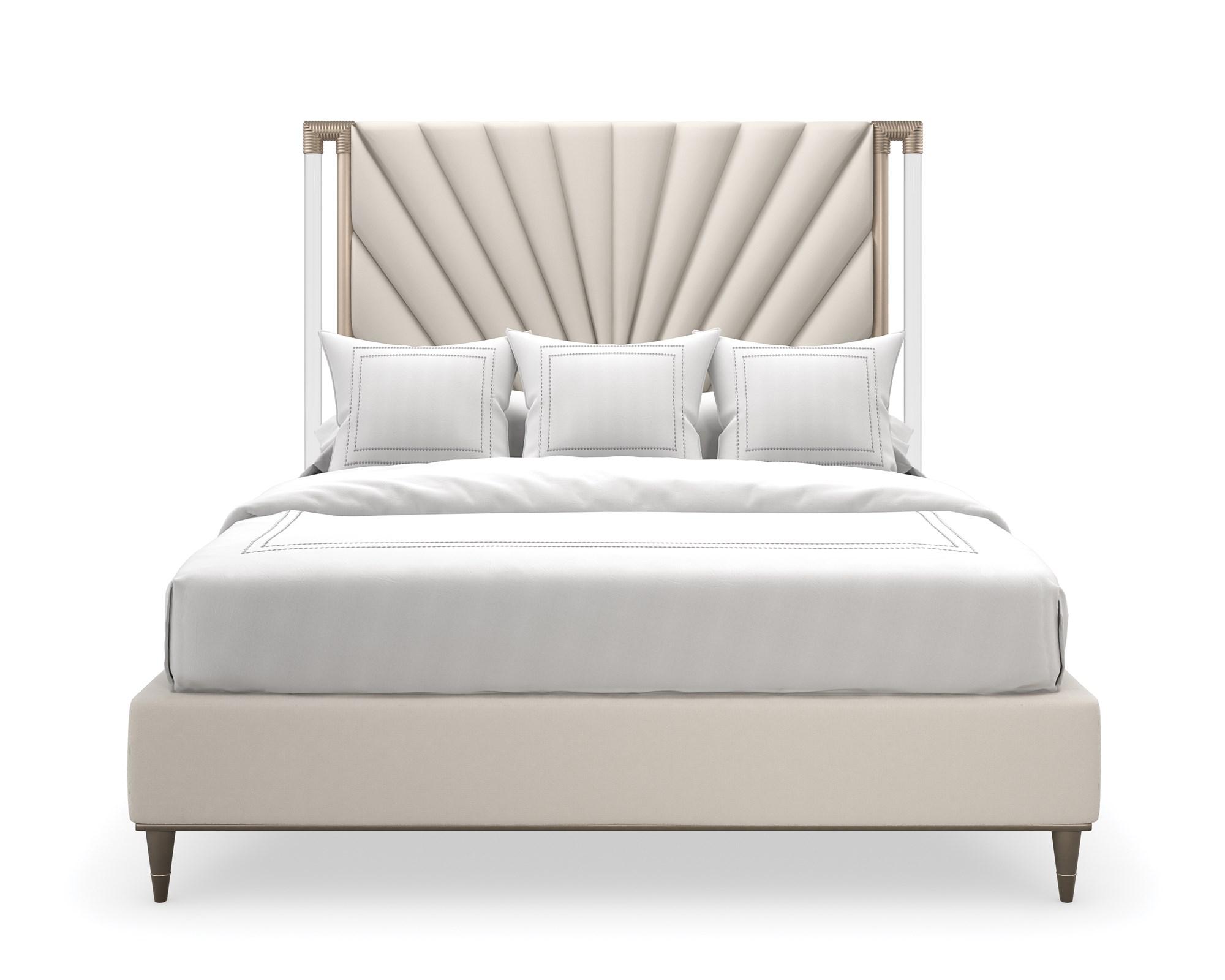 

    
Caracole VALENTINA UPH KING BED / VALENTINA SMALL NIGHTSTAND Platform Bedroom Set Pearl/Gold C113-422-121-Set-3
