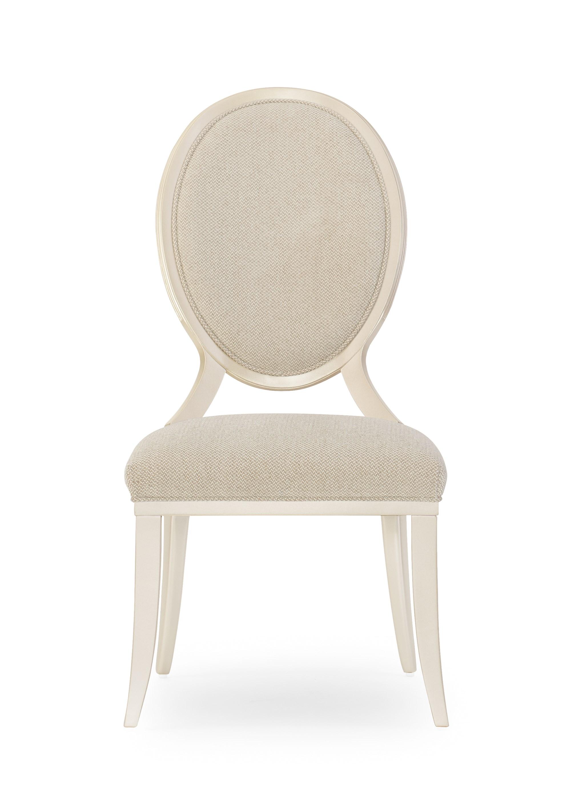 

        
Caracole AVONDALE SIDE CHAIR Dining Chair Neutral/Silver Fabric 662896019568
