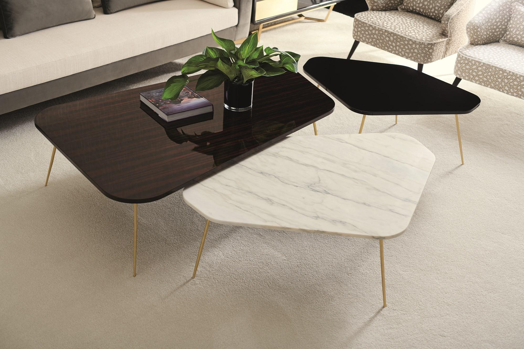 

    
Urban Black & Marble Top THE GEO MODERN COCKTAIL TABLE Set 3Pcs by Caracole
