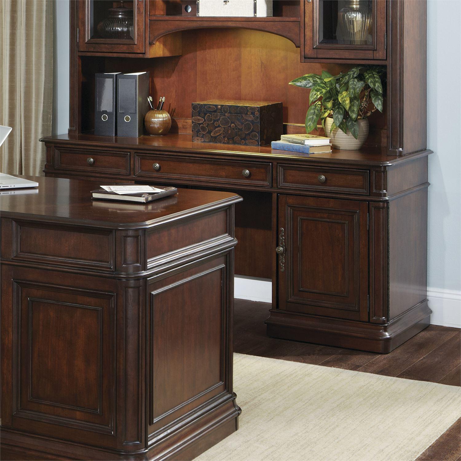 

    
Cognac Finish Wood Executive Desk 273-HO120 Liberty Furniture
