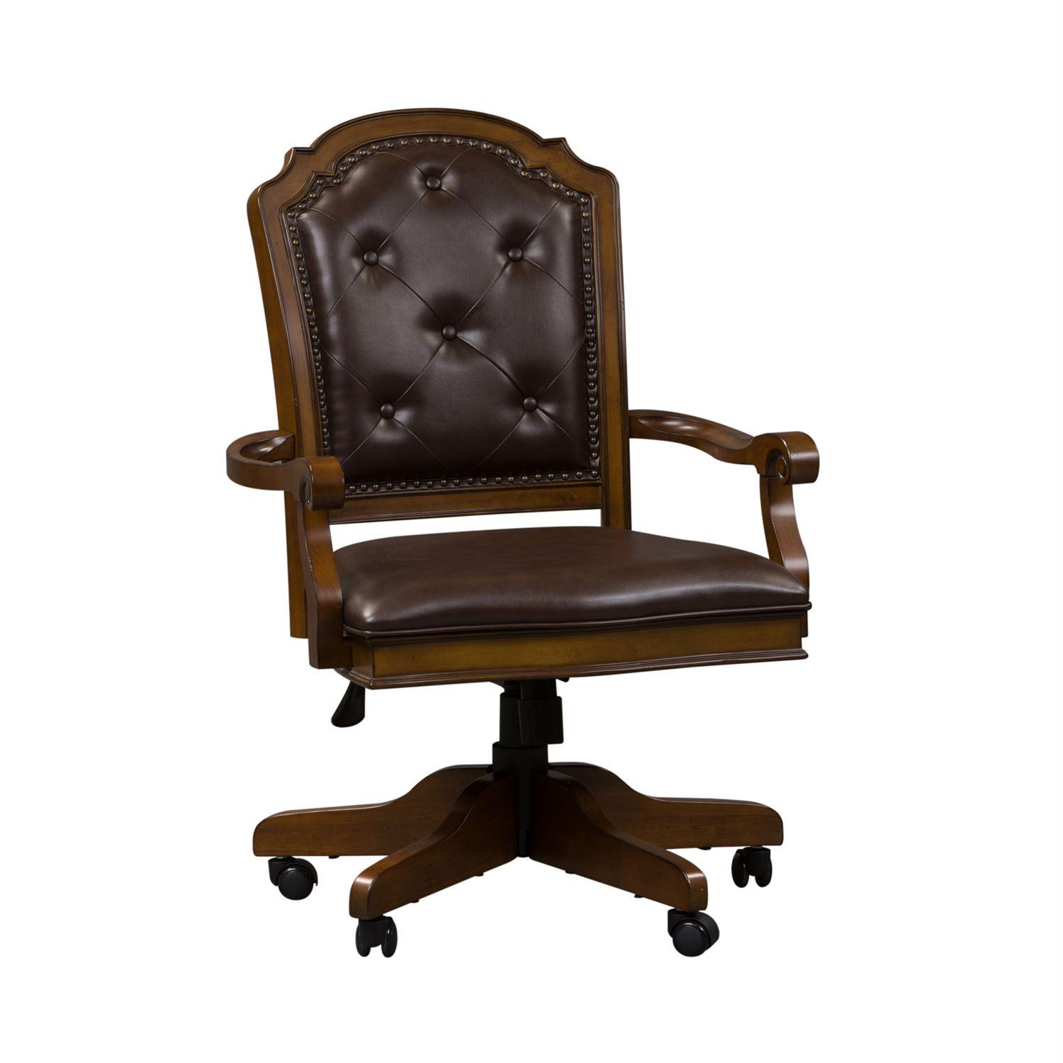 

    
Urban Brown Wood Home Office Chair Amelia (487-HOJ) Liberty Furniture
