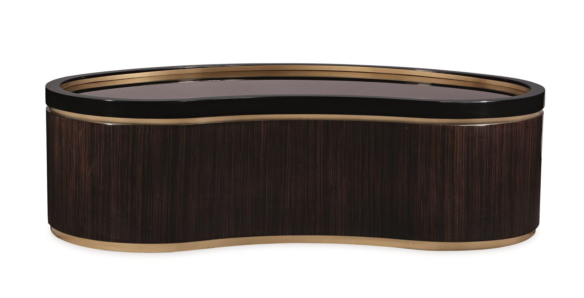 

    
Caracole THE FLOW COCKTAIL TABLE Coffee Table Brass/Ebony SIG-418-407

