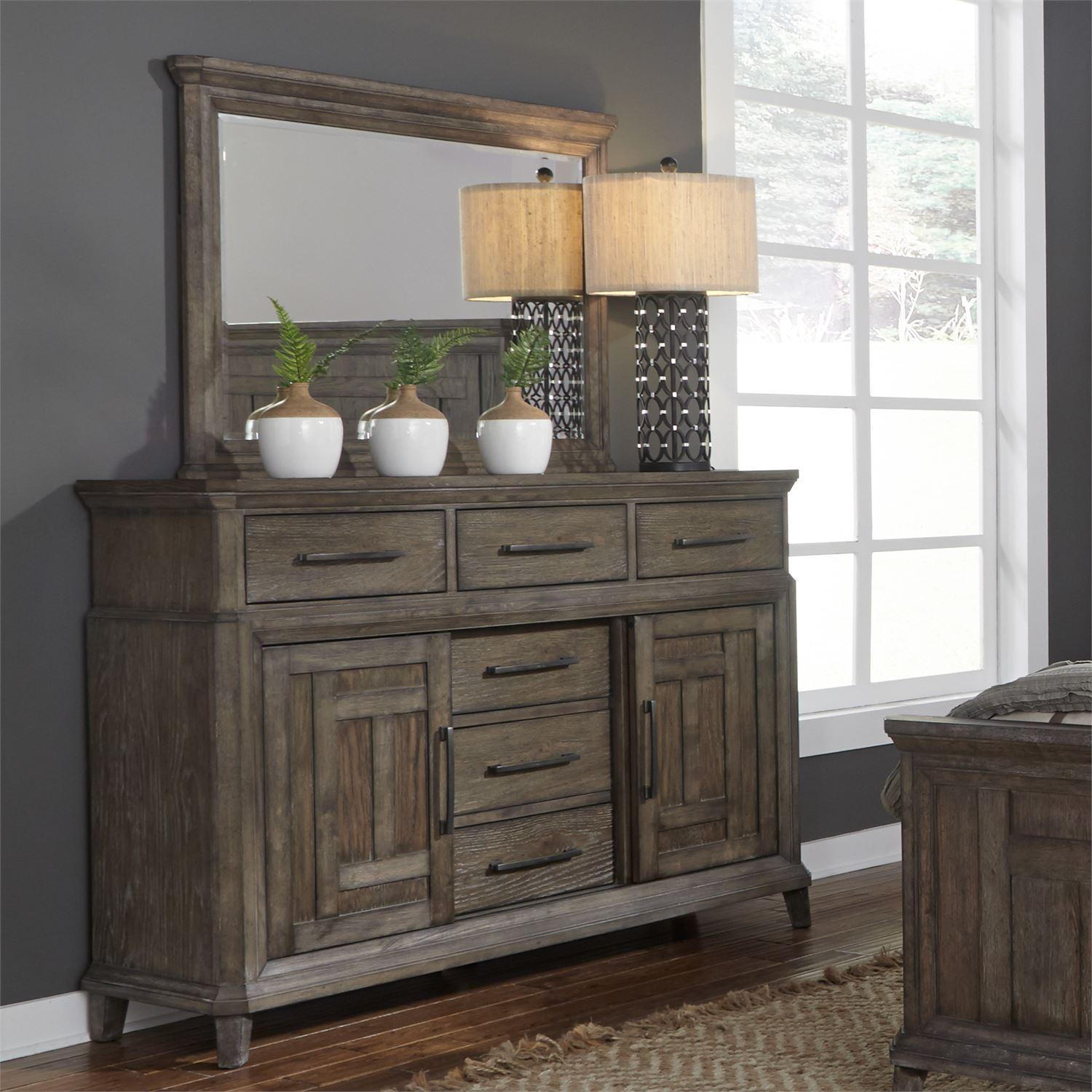 

    
Urban Gray Combo Dresser & Mirror Artisan Prairie (823-BR) Liberty Furniture
