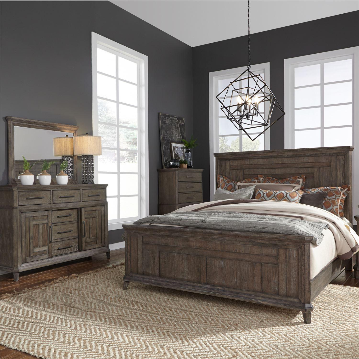 

    
Urban Gray Wood King Bed Set 3Pcs Artisan Prairie 823-BR Liberty Furniture
