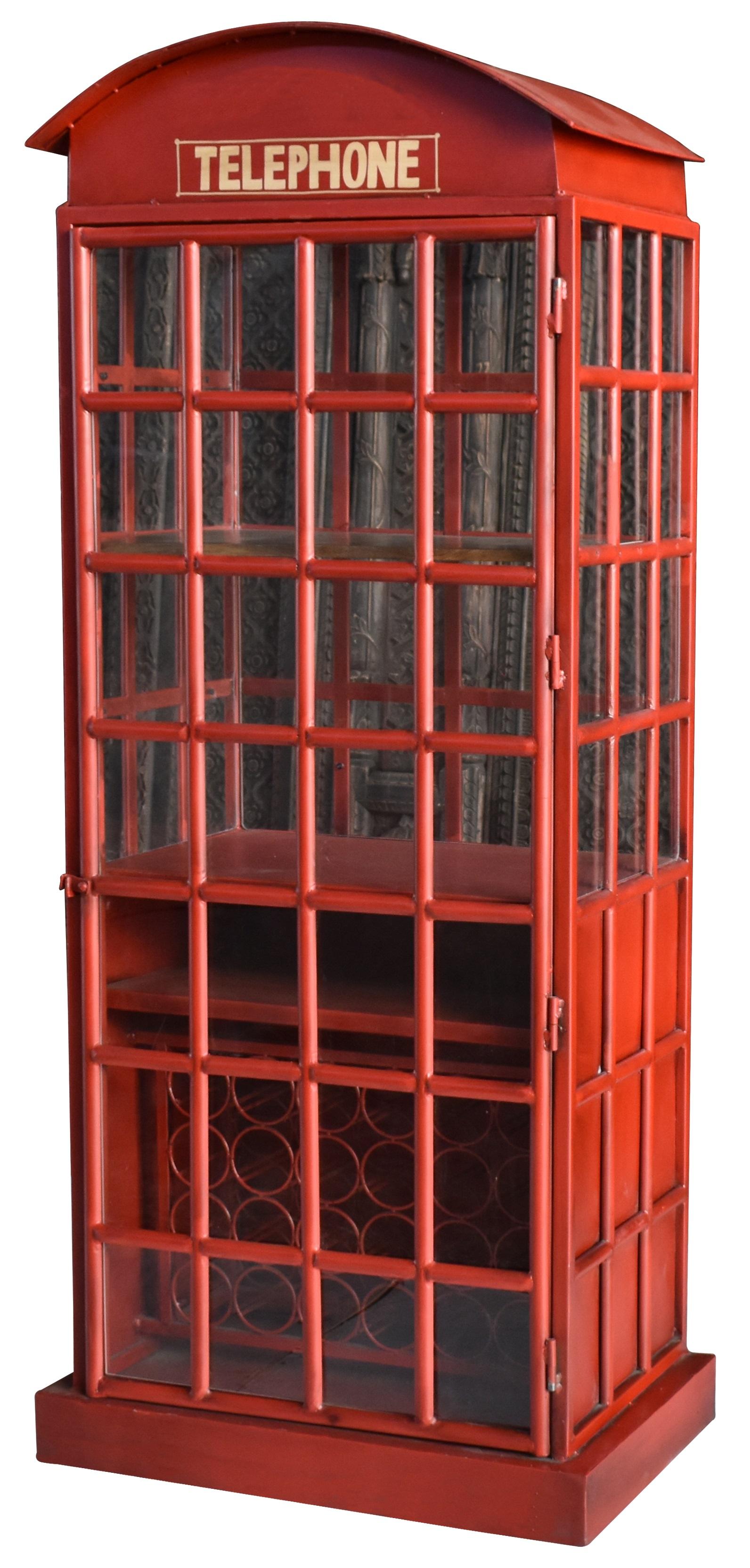 

    
Urban Red Iron Telephone Box Bar Cabinet JAIPUR HOME WOW-320
