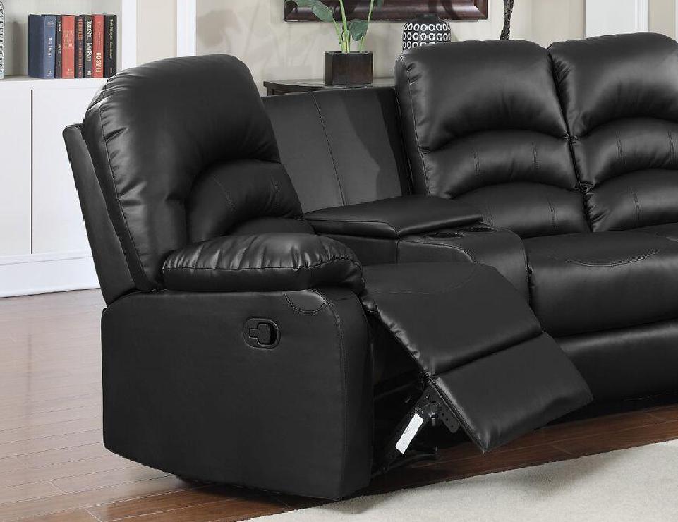 

    
Ventura Reclining Black Leather Sectional w/Ottoman Home Theater Seats
