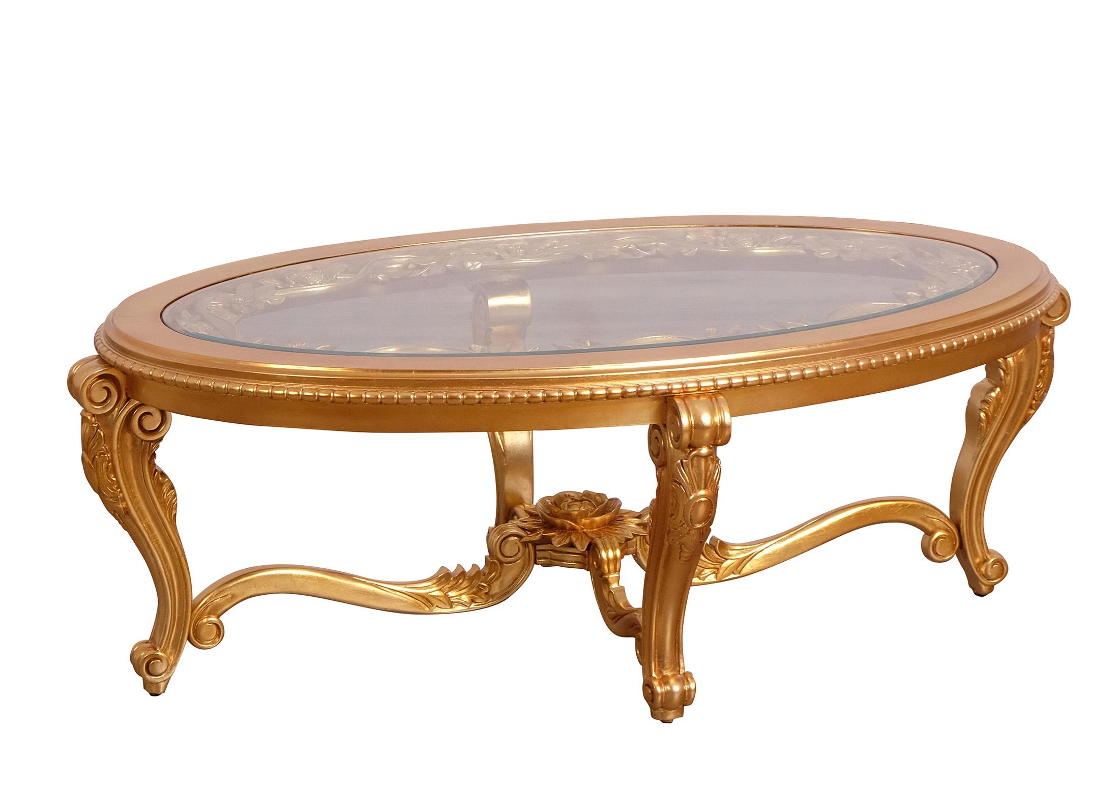 Classic, Traditional Coffee Table BELLAGIO 30015-CT in Antique, Gold 