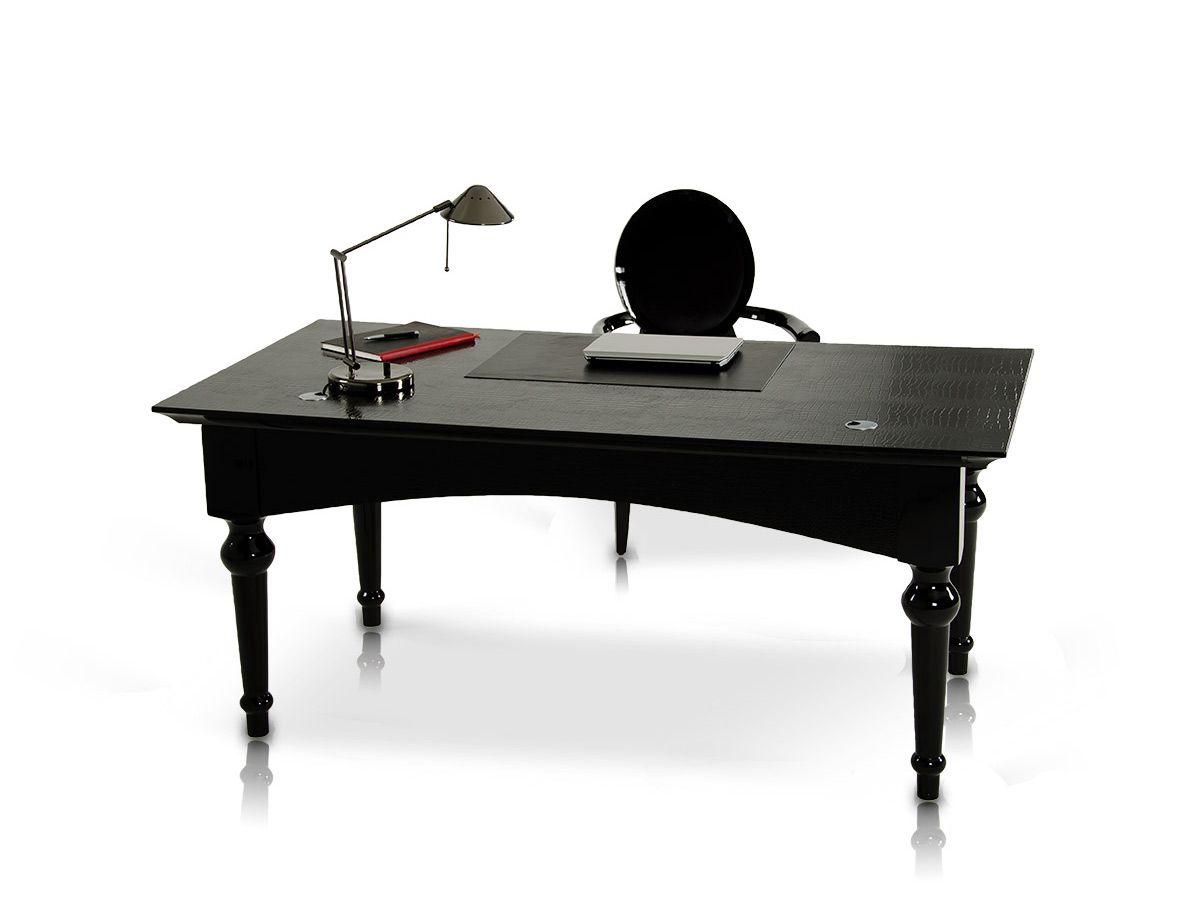 Modern, Transitional Office Desk Ambassador VGUNAA701-180 in Black Crocodile Texture