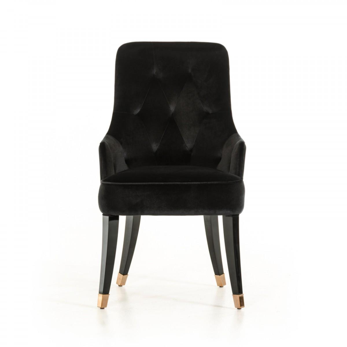 

    
Modern Black Velvet  Fabric Dining Chairs Set 2Pcs by VIG A&X Larissa
