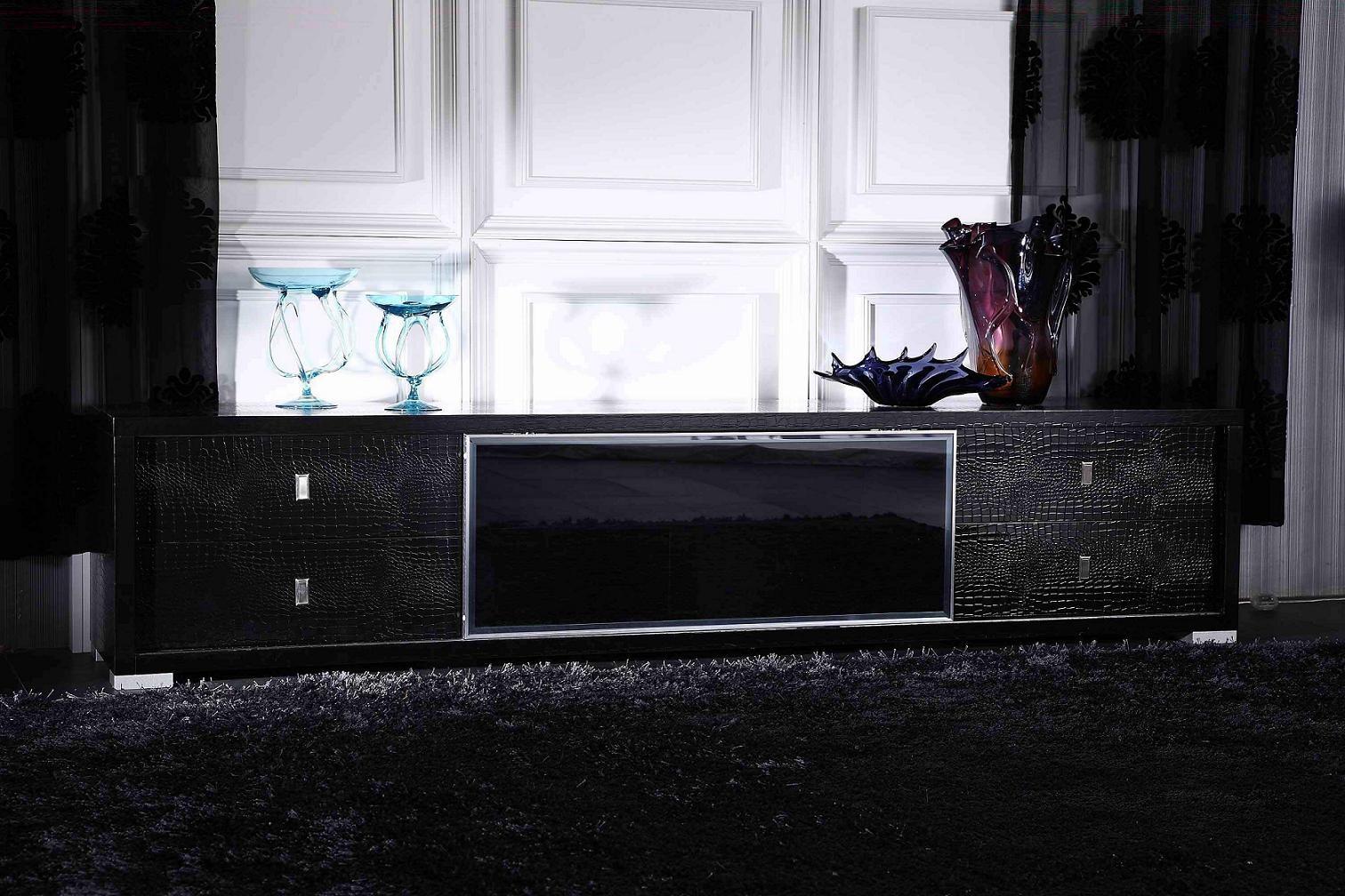 

    
Glossy Black Crocodile Textured TV Stand VIG A&X Leopold Modern Contemporary
