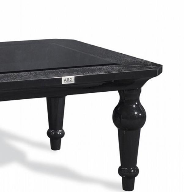 

    
VIG A&X Manor Transitional Black Crocodile Lacquer Glass End table
