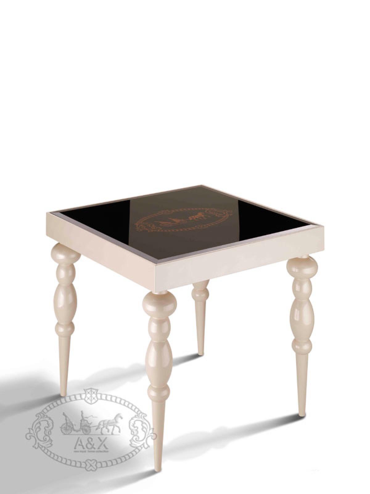Contemporary, Transitional End Table A&X Saure VGUNRK801-2-CMP in Champagne 