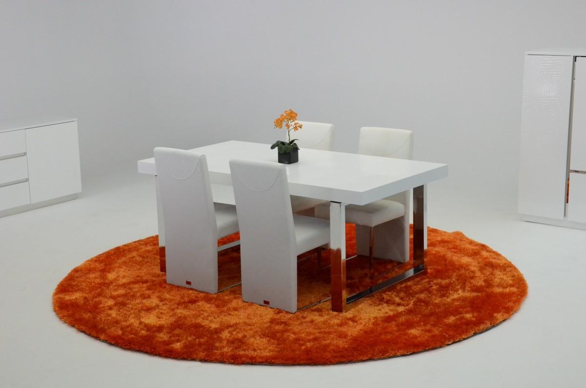 

    
White Crocodile Extendable Dining Table Set 5 Pcs VIG A&X Skyline Contemporary
